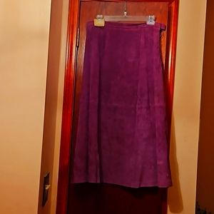 Terry Lewis genuine  suede   skirt.